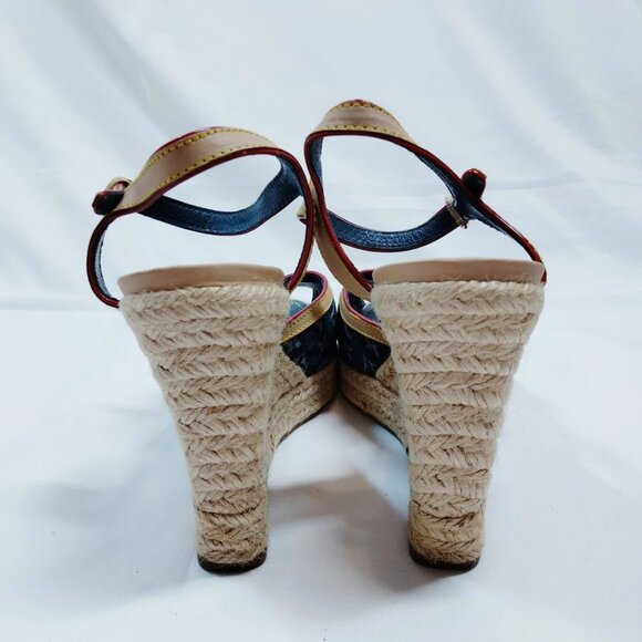 Louis Vuitton Sandals Women Blue Cotton 499-071425 - Picture 4 of 9